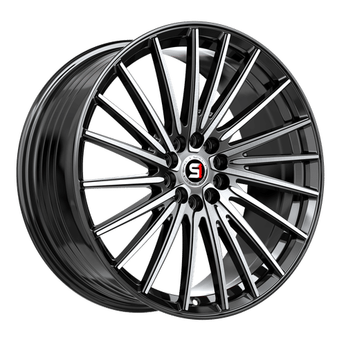 SPEC-1 RACING SP-68BM Gloss Black Machined 20x8.5 5x112/5x114.3 Wheels | Offset: 38 | Backspace: 6.25 | Bore: 73.1