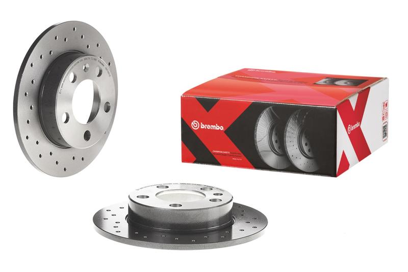 Brembo 15-17 WRX STI/19-20 Toyota 86 Front Premium Xtra Cross Drilled UV Coated Rtr - 5x114.3mm