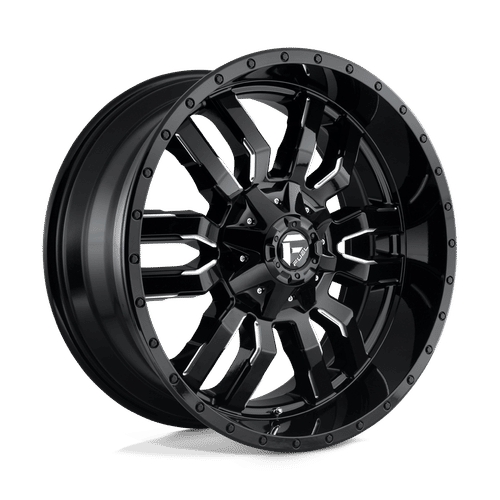 Fuel D595 GLOSS BLACK MILLED 22x10 8x170 Wheels | Offset: 10 | Backspace: 5.89 | Bore: 125.1