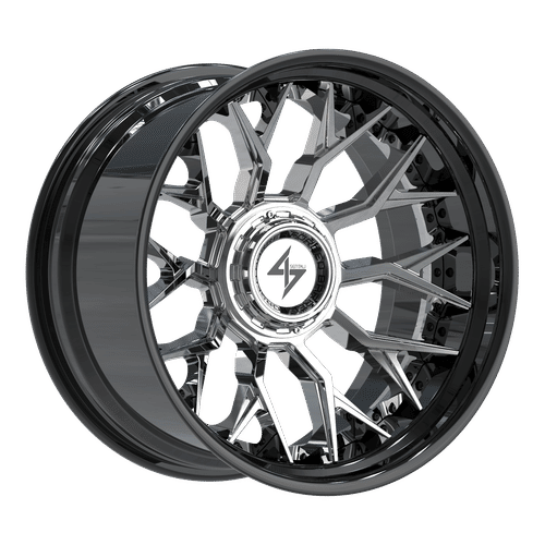 SENTALI BFX BFX2 Gloss Black Lip / Chrome Centre 22x10 6x135/6x139.7 Wheels | Offset: -24 | Backspace: nan | Bore: 106.1