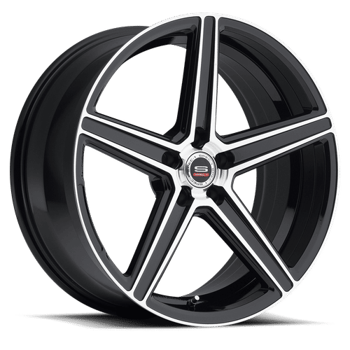 SPEC-1 RACING SP-8 Gloss Black Machined 18x8.5 5x114.3 Wheels | Offset: 35 | Backspace: 6.25 | Bore: 0
