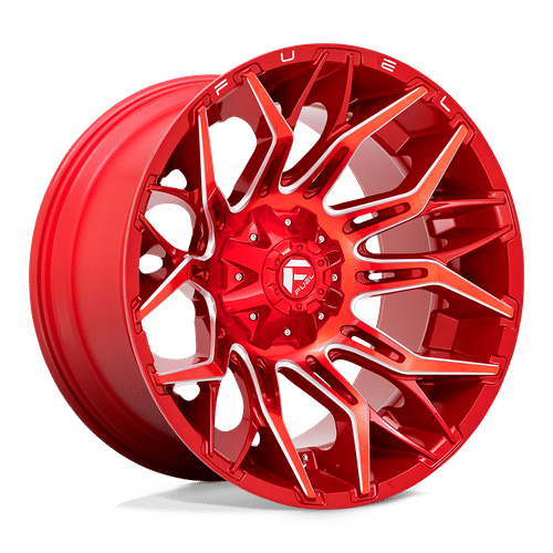 Fuel D771 CANDY RED MILLED 22x12 5x114.3/5x127 Wheels | Offset: -44 | Backspace: 4.77 | Bore: 78.1