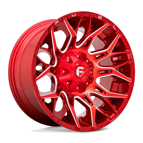 Fuel D771 CANDY RED MILLED 20x10 5x114.3/5x127 Wheels | Offset: -18 | Backspace: 4.79 | Bore: 78.1