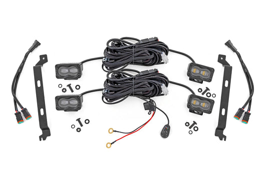 LED Fog Light Kit | 3x1.75 Inch Black Series Slim Aux | Yellow | Toyota Tacoma (2024-2026)