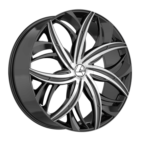 AZARA AZA-541BM Gloss Black Machined 20x8.5 5x112/5x114.3 Wheels | Offset: 35 | Backspace: 6.25 | Bore: 74.1