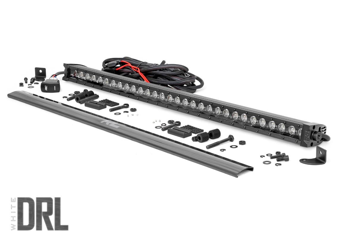 Black Series LED Light Bar | Cool White DRL | 30 Inch | Single Row