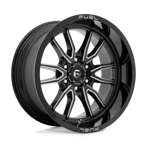 Fuel D761 GLOSS BLACK MILLED 20x9 8x165.1 Wheels | Offset: 1 | Backspace: 5.04 | Bore: 125.1