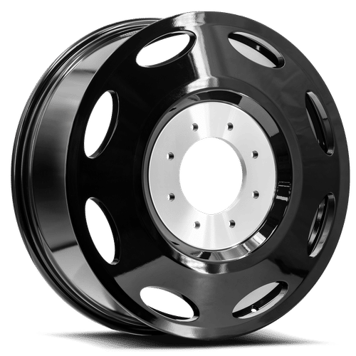 XF OFFROAD DUALLY INNER-GB Gloss Black Dually 24x8.25 8x165.1 Wheels | Offset: 100 | Backspace: 8.5 | Bore: 121.3