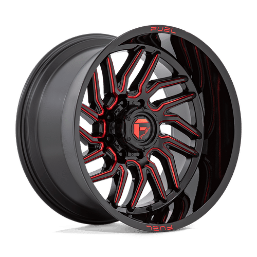 Fuel D808 GLOSS BLACK MILLED RED TINT 22x12 6x135 Wheels | Offset: -44 | Backspace: 4.77 | Bore: 87.1