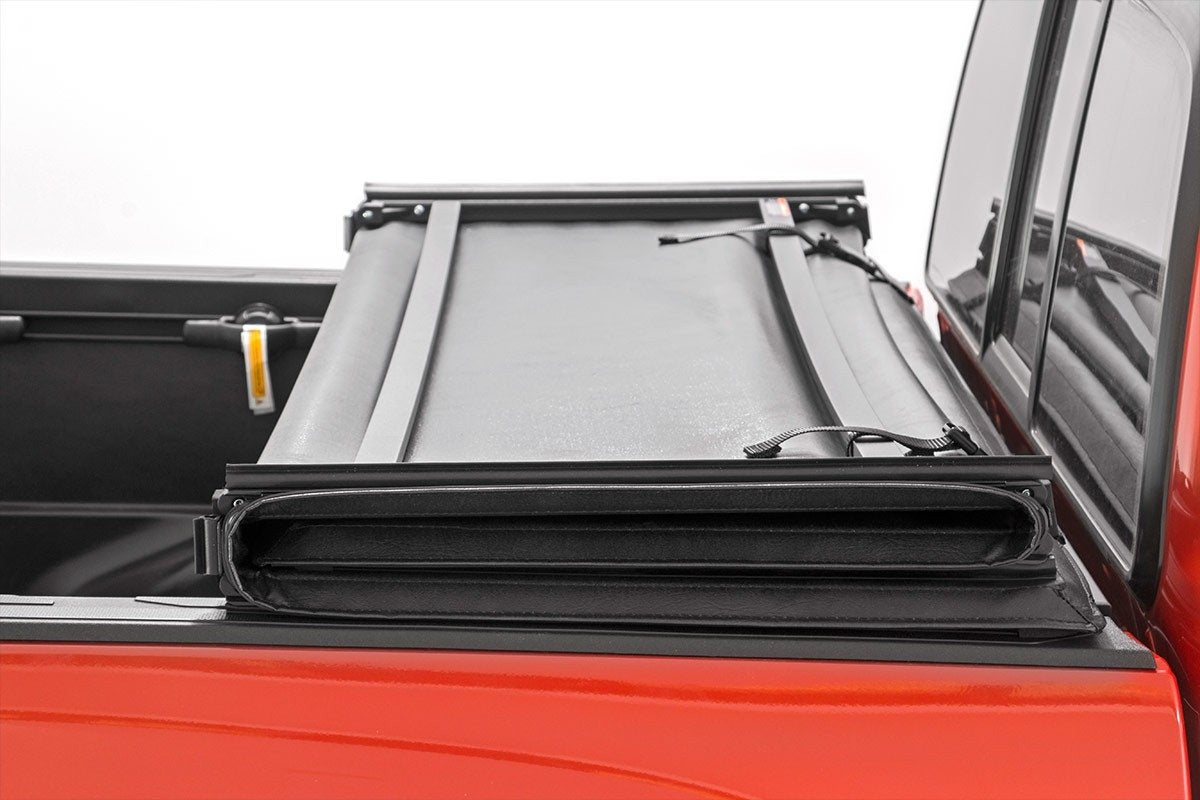 Bed Cover | Tri Fold | Soft | 5'7" Bed | No OE Rail | Toyota Tundra (07-23)