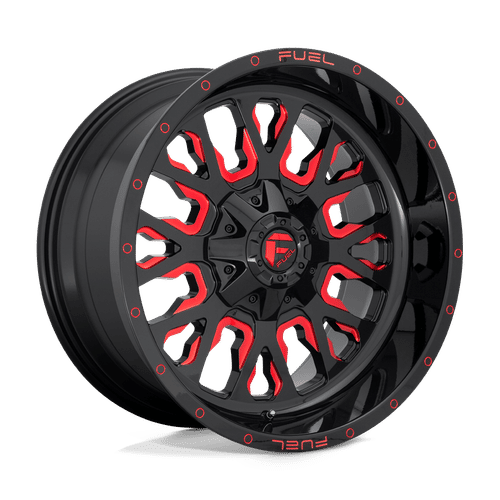 Fuel D612 GLOSS BLACK RED TINTED CLEAR 20x9 6x120/6x139.7 Wheels | Offset: 19 | Backspace: 5.75 | Bore: 78.1