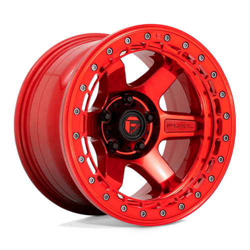 Fuel D123 CANDY RED WITH CANDY RED RING 17x8.5 6x139.7 Wheels | Offset: 0 | Backspace: 4.75 | Bore: 106.1