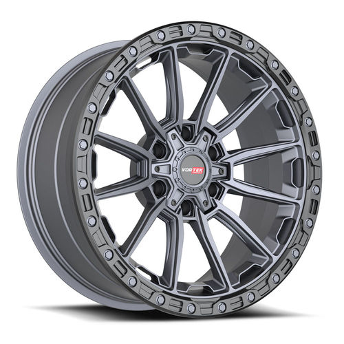 VORTEK VRT-601MTB Matte Titanium Black Bead Ring 18x9 6x135/6x139.7 Wheels | Offset: 0 | Backspace: 5 | Bore: 106.1