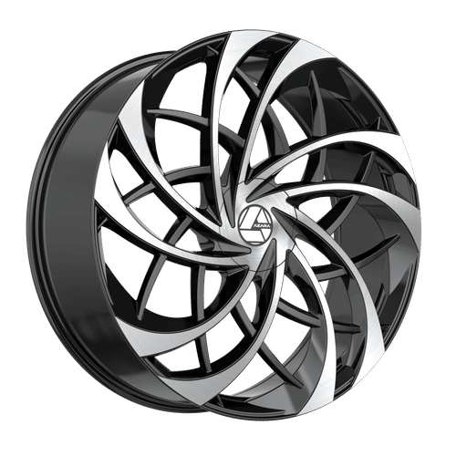 AZARA AZA-540BM Gloss Black Machined 22x8.5 5x114.3/5x120 Wheels | Offset: 38 | Backspace: 6.25 | Bore: 74.1