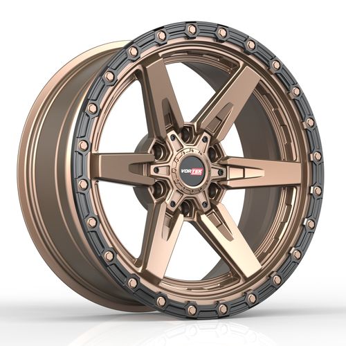 VORTEK VRT-602MBR Matte Bronze Black Bead Ring 17x9 6x135/6x139.7 Wheels | Offset: 0 | Backspace: 5 | Bore: 106.1