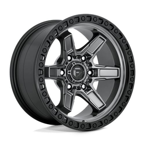 Fuel D698 MATTE GUN METAL BLACK BEAD RING 17x9 6x139.7 Wheels | Offset: 1 | Backspace: 5.04 | Bore: 106.1