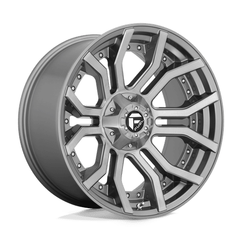 Fuel D713 BRUSHED GUN METAL TINTED CLEAR 20x9 5x127/5x139.7 Wheels | Offset: 1 | Backspace: 5.04 | Bore: 87.1