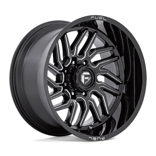 Fuel D807 GLOSS BLACK MILLED 22x12 5x139.7 Wheels | Offset: -44 | Backspace: 4.77 | Bore: 78.1
