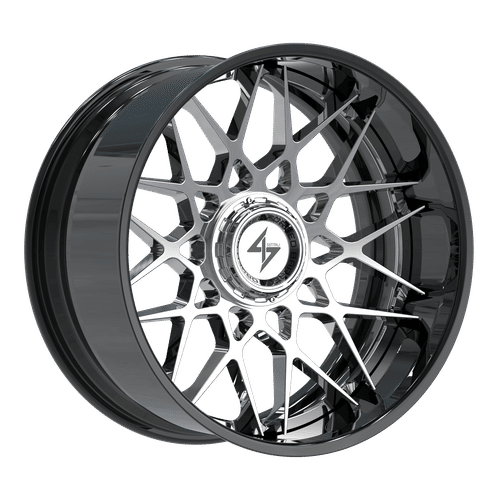 SENTALI BFX BFX5 Gloss Black Lip / Chrome Centre 22x12 8x165.1/8x170 Wheels | Offset: -44 | Backspace: nan | Bore: 125.2
