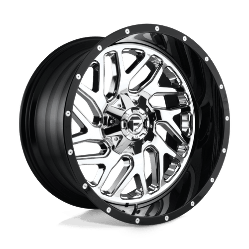 Fuel D211 CHROME PLATED GLOSS BLACK LIP 20x10 5x139.7/5x150 Wheels | Offset: -19 | Backspace: 4.75 | Bore: 110.1