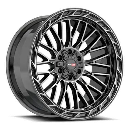 VORTEK VRP-502BDCDT Black Diamond Cut W/ Dark Tint 22x10 5x127/5x139.7 Wheels | Offset: -18 | Backspace: 4.75 | Bore: 78.1