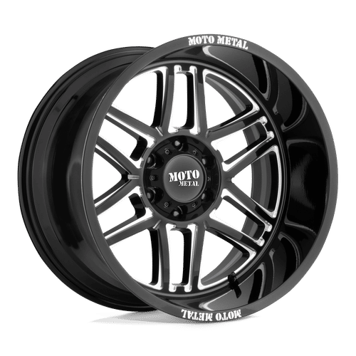 Moto Metal MO992 FOLSOM GLOSS BLACK MILLED 20x10 8x180 Wheels | Offset: -18 | Backspace: 4.79 | Bore: 124.2