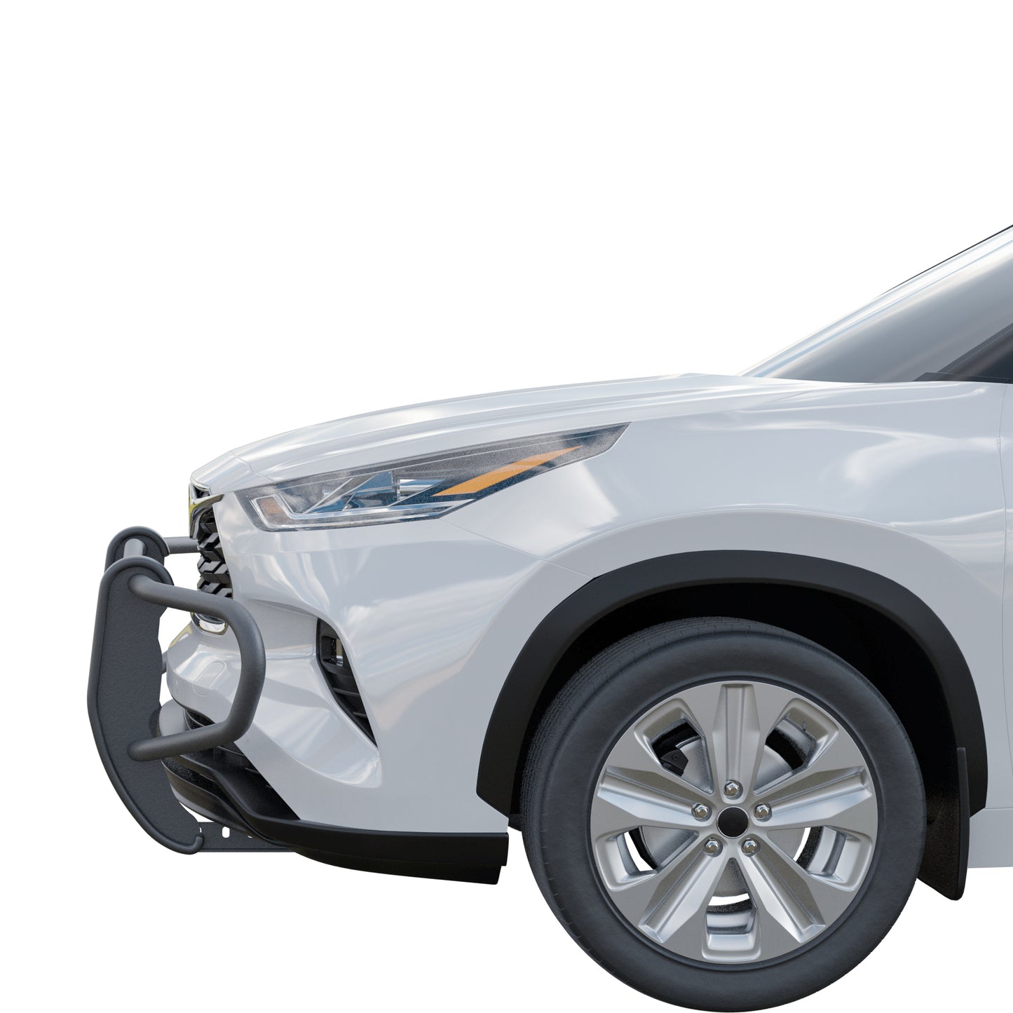 Vanguard Black Powdercoat Front Guards Front Runners Bumper Guard for 2020-2024 toyota highlander