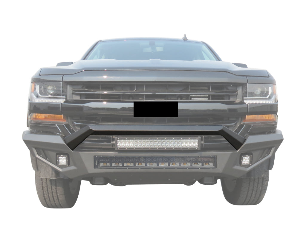 Vanguard Black Powdercoat Heavy Duty Bumpers And Grilles Front Bumpers Bumper for 2016-2018 chevrolet silverado 1500