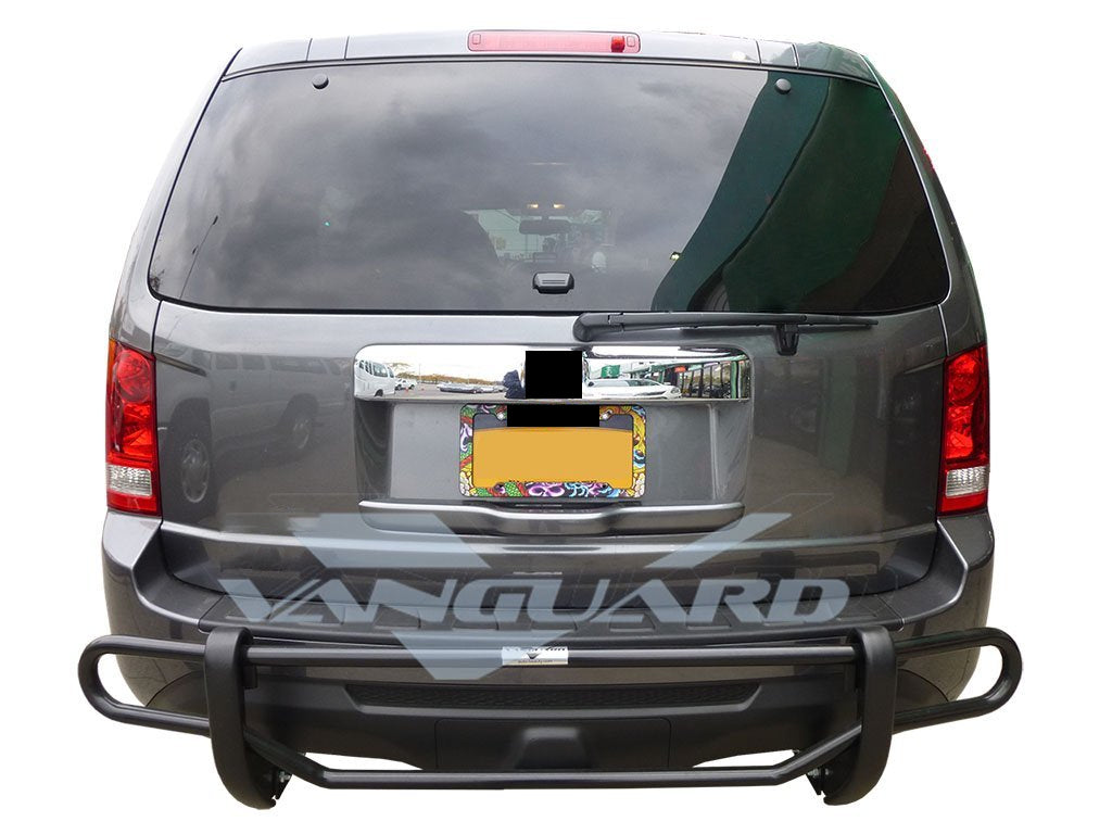 Vanguard Black Powdercoat Rear Guards Rear Bumper Guards Bumper Guard for 2009-2015 honda pilot nan