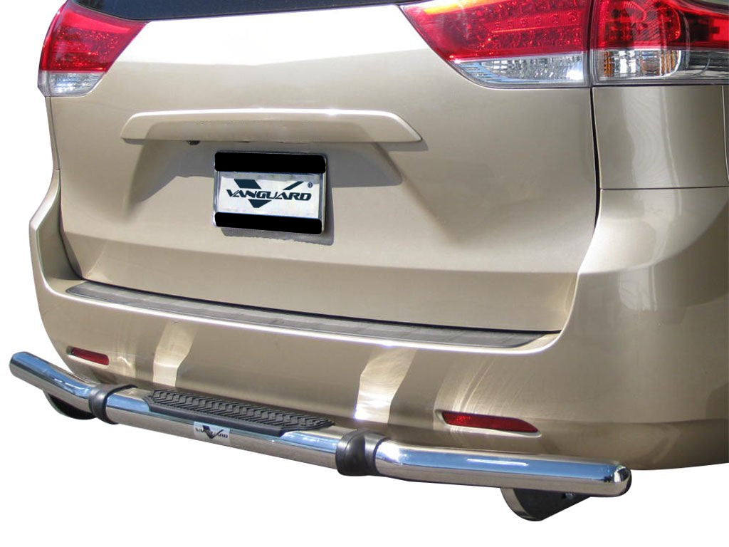 Vanguard Stainless Steel Rear Guards Rear Bumper Guards Bumper Guard for 2004-2020 toyota sienna nan