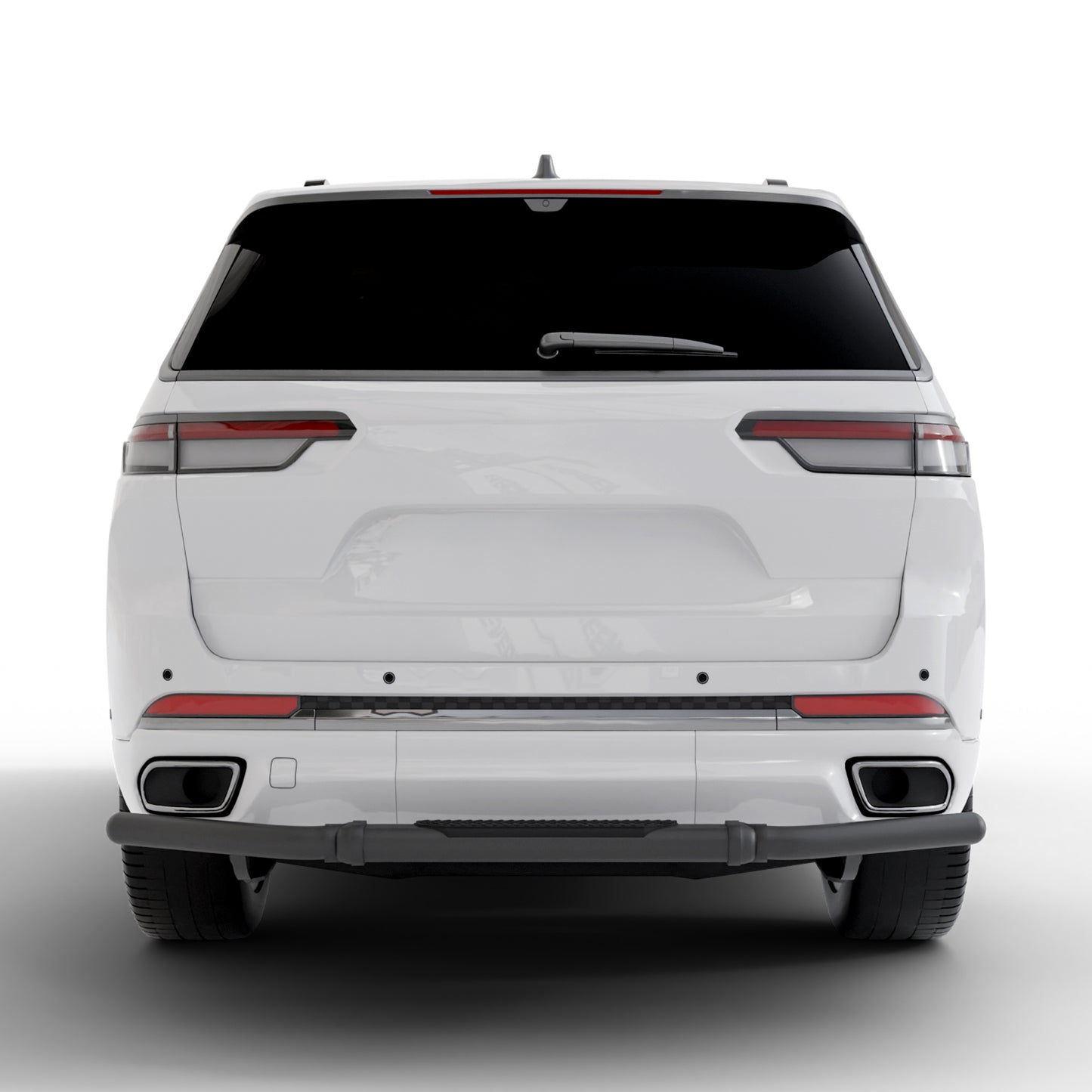 Vanguard Black Powdercoat Rear Guards Rear Bumper Guards Bumper Guard for 2021-2024 jeep grand cherokee l
