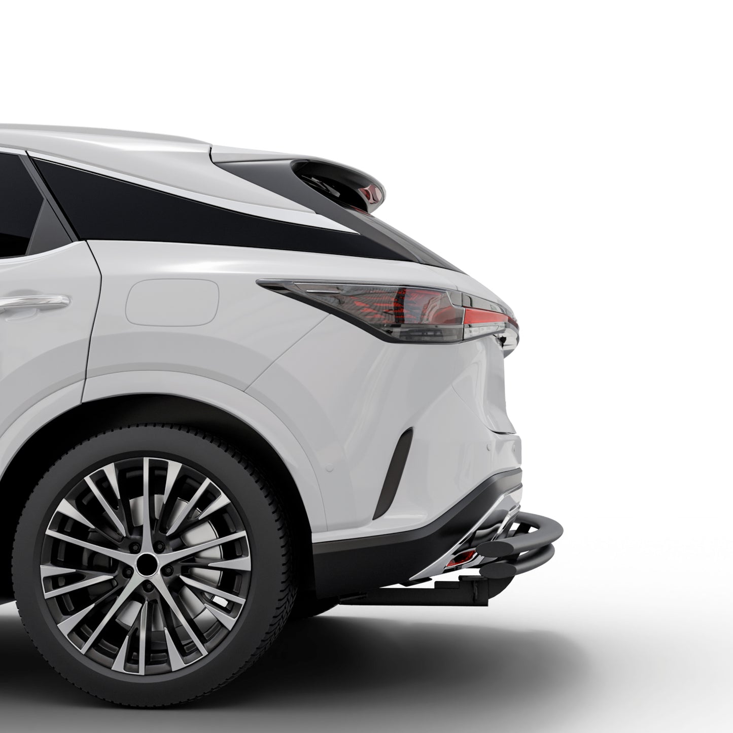 Vanguard Black Powdercoat Rear Guards Rear Bumper Guards Bumper Guard for 2024-2025 lexus rx450h+
