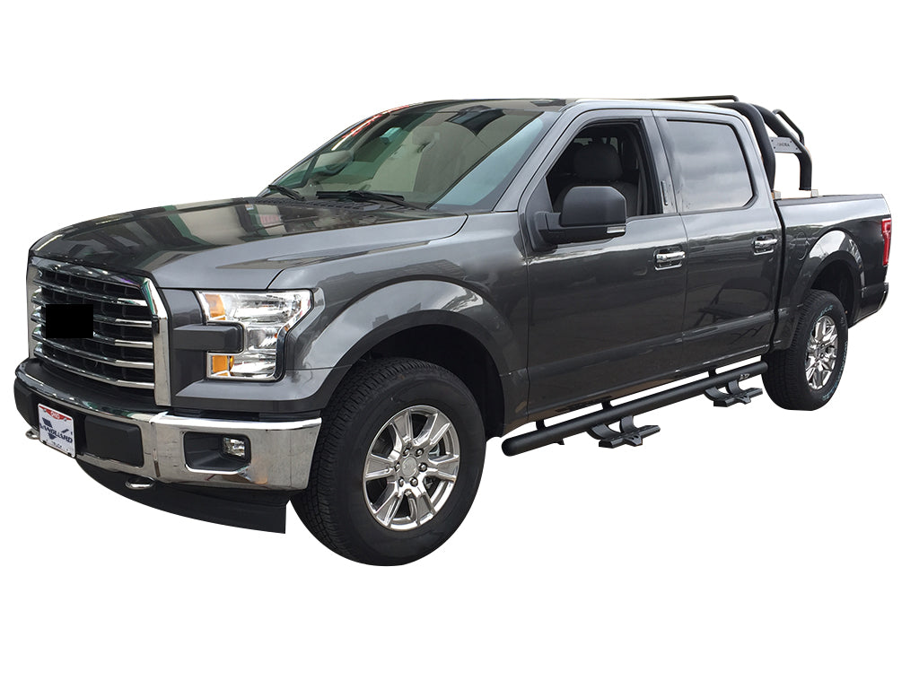 Vanguard Black Powdercoat Side Steps & Running Boards Side Steps Step Nerf Bar for 2015-2024 ford f-150 nan