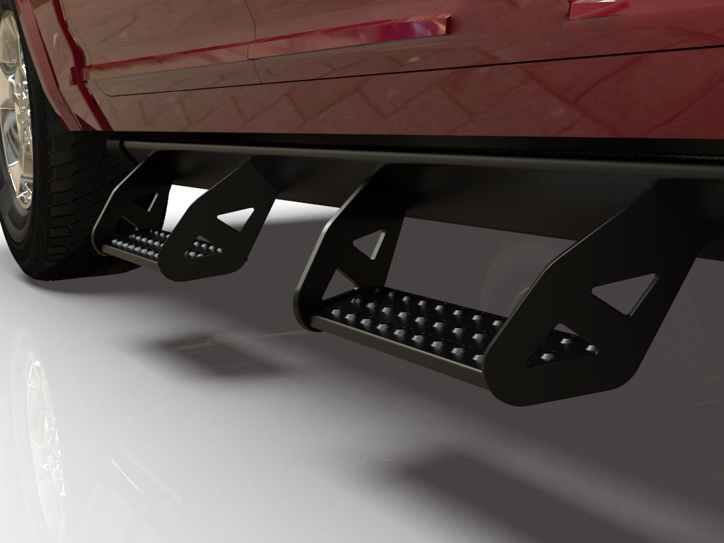 Vanguard Black Powdercoat Side Steps & Running Boards Side Steps Running Board for 2007-2018 jeep wrangler