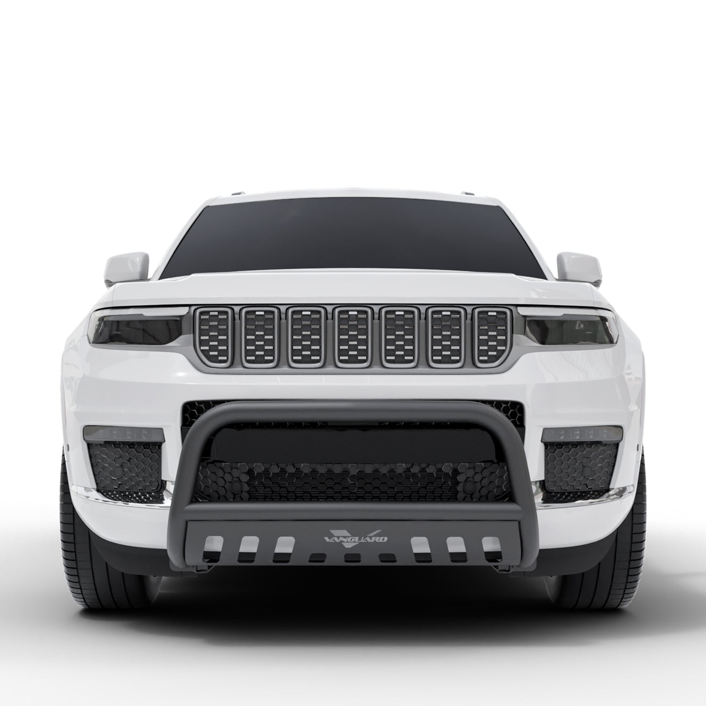 Vanguard Black Powdercoat Front Guards Bull Bars Bumper Guard for 2021-2024 jeep grand cherokee l