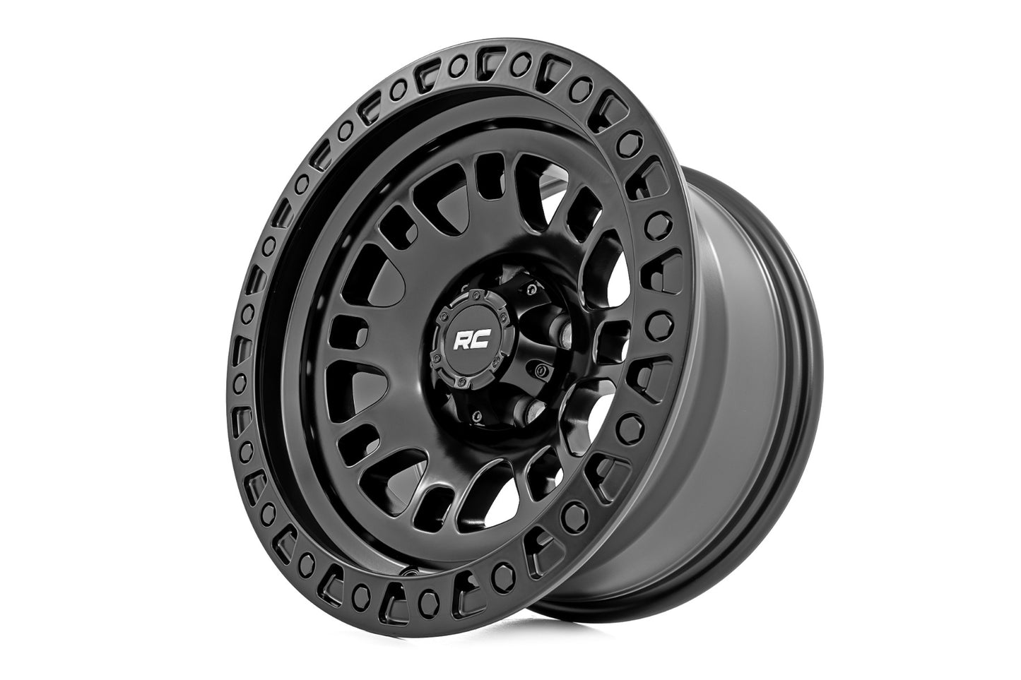 Rough Country 82 Series Wheel | One-Piece | Semi Gloss Black | 15x8 | 5x5.5 | -19mm