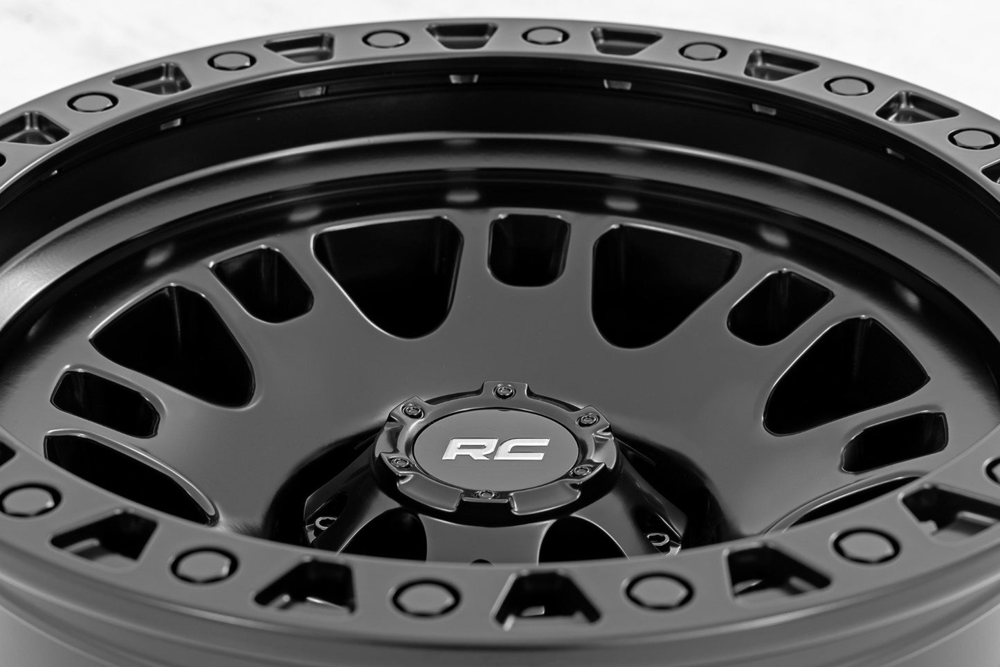 Rough Country 82 Series Wheel | One-Piece | Semi Gloss Black | 15x8 | 5x5.5 | -19mm