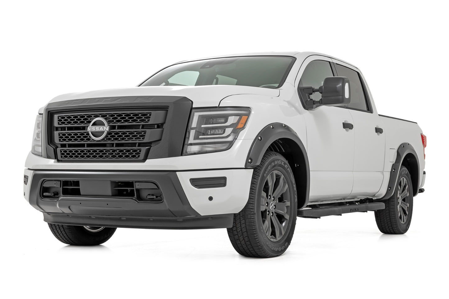 Traditional Pocket Fender Flares | Crew | K23 Brilliant Silver | W/O Emblem | Nissan Titan (17-23)