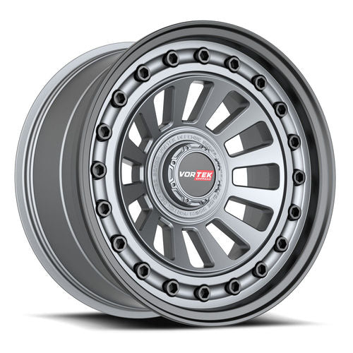 VORTEK VRD-702MTBB Matte GunMetal Black Bolts / Lip 17x9 6x135/6x139.7 Wheels | Offset: -12 | Backspace: 4.5 | Bore: 106.1