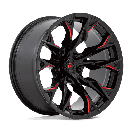 Fuel D823 GLOSS BLACK MILLED WITH CANDY RED 20x10 5x127 Wheels | Offset: -18 | Backspace: 4.79 | Bore: 71.5