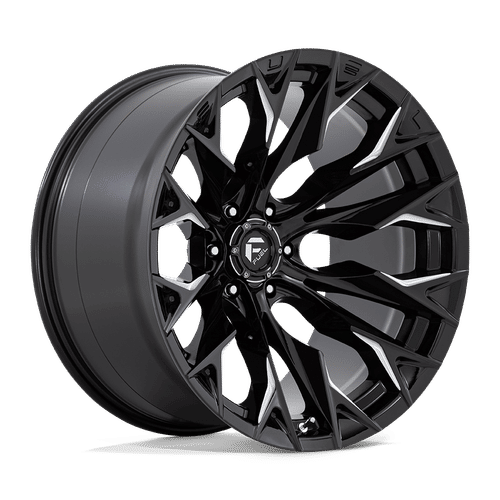 Fuel D803 GLOSS BLACK MILLED 22x12 6x139.7 Wheels | Offset: -44 | Backspace: 4.77 | Bore: 106.1