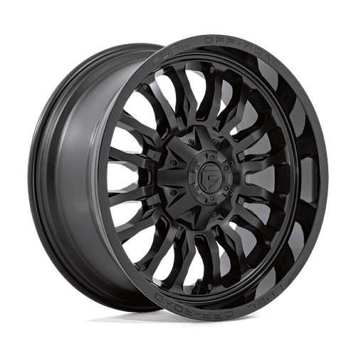 Fuel D796 MATTE BLACK WITH GLOSS BLACK LIP 22x12 8x165.1 Wheels | Offset: -44 | Backspace: 4.77 | Bore: 125.1