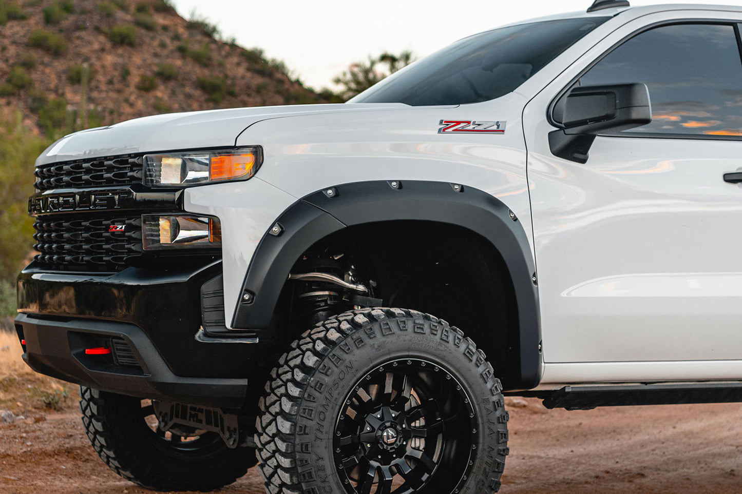 Pocket Fender Flares | GAZ Summit White | Chevy Silverado 1500 (19-21)