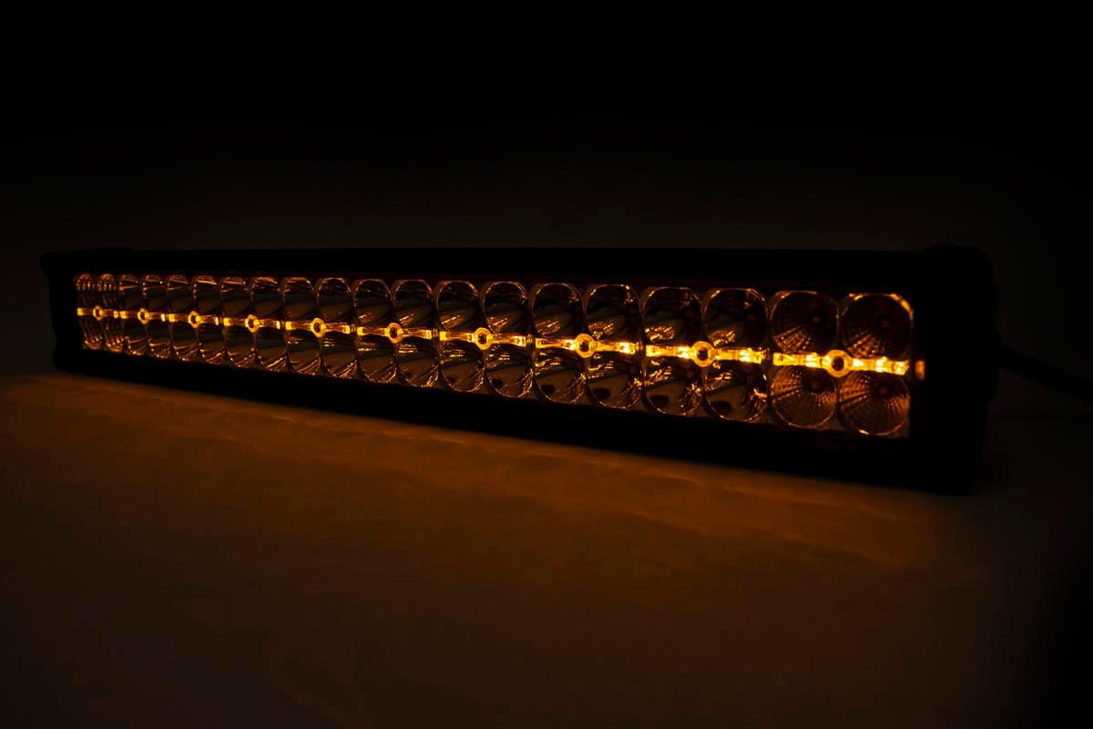 Chrome Series LED Light | 20 Inch | Dual Row | Amber DRL
