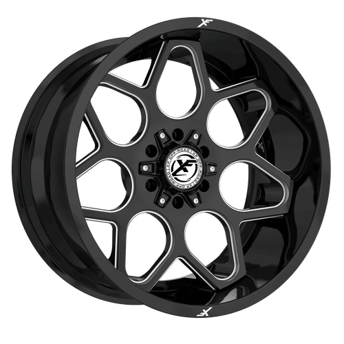 XF OFFROAD XF-233 Gloss Black Milled 20x9 6x135/6x139.7 Wheels | Offset: 12 | Backspace: nan | Bore: 106.4