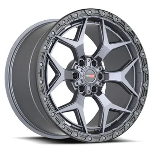 VORTEK VRT-603MTB Matte Titanium Black Bead Ring 17x9 6x135/6x139.7 Wheels | Offset: -12 | Backspace: 4.5 | Bore: 106.1