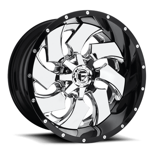 Fuel D240 CHROME PLATED GLOSS BLACK LIP 20x9 8x170 Wheels | Offset: 20 | Backspace: 5.79 | Bore: 125.1