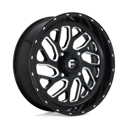 Fuel D581 GLOSS BLACK MILLED 20x7 4x156 Wheels | Offset: 13 | Backspace: 4.51 | Bore: 132