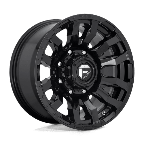 Fuel D675 GLOSS BLACK 22x10 8x165.1 Wheels | Offset: -18 | Backspace: 4.79 | Bore: 125.1
