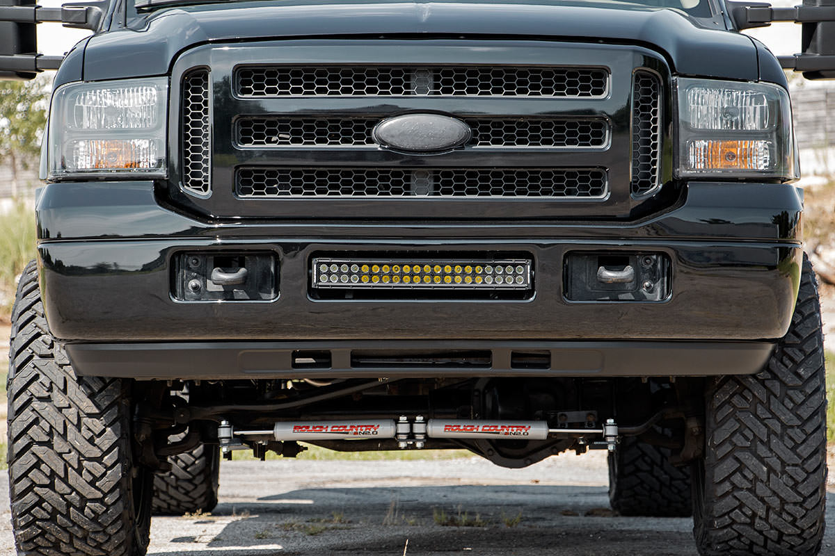 LED Light Kit | Bumper Mount | 2" Black Dual Row | Amber DRL | Ford Super Duty (05-07)